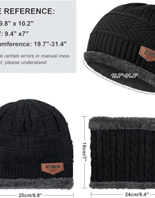 Beanie Cap & Muffler for Men Dropdash