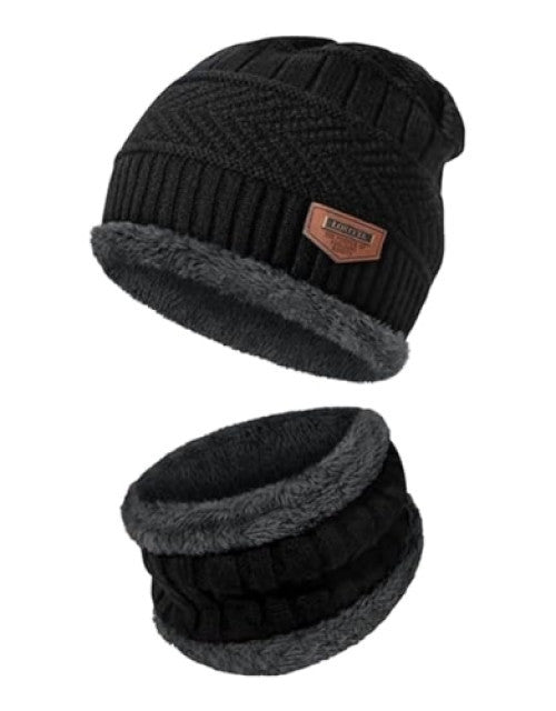 Beanie Cap & Muffler for Men Dropdash