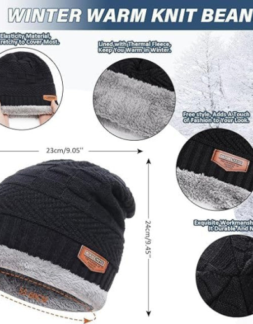 Beanie Cap & Muffler for Men Dropdash