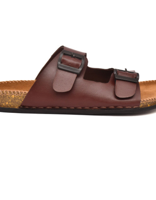 Brown Men's Floater Sandals Dropdash