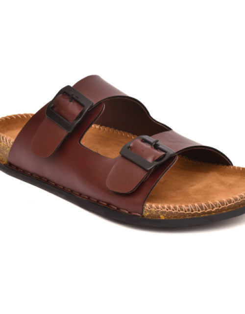 Brown Men's Floater Sandals Dropdash