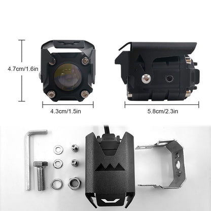 LED Bi-color Yellow And White Light External Work Light Motorcycle Light My Store