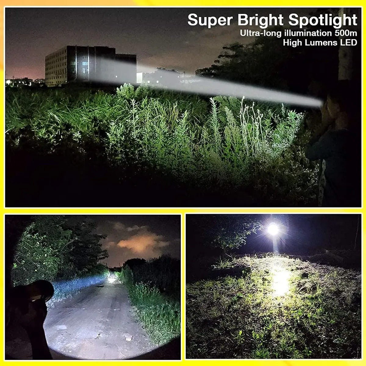 Charkee 30W Long Range Emergency Tube Rechargeable Waterproof Bright LED Torch Light - My Fashion Sell