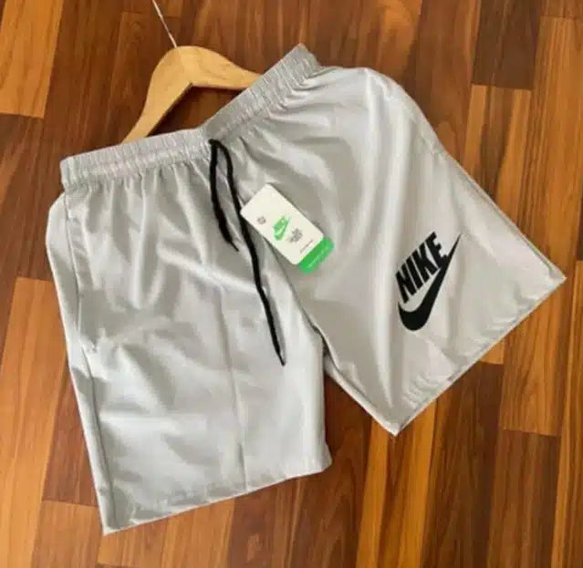 Lycra Printed Shorts for Men (Off white, S) 13455