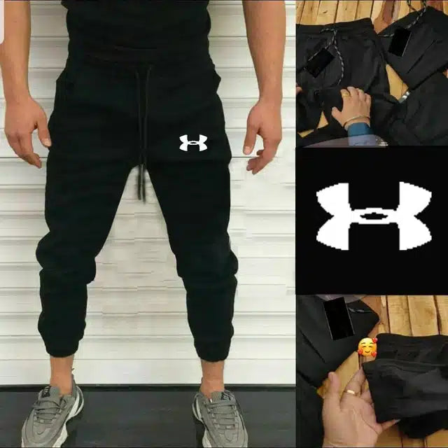 Lycra Track Pant for Men (Black, M) 13455