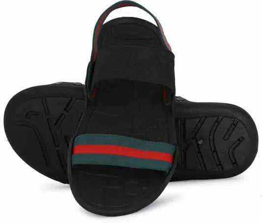 Sandals for Men (Black & Green, 6) 1280