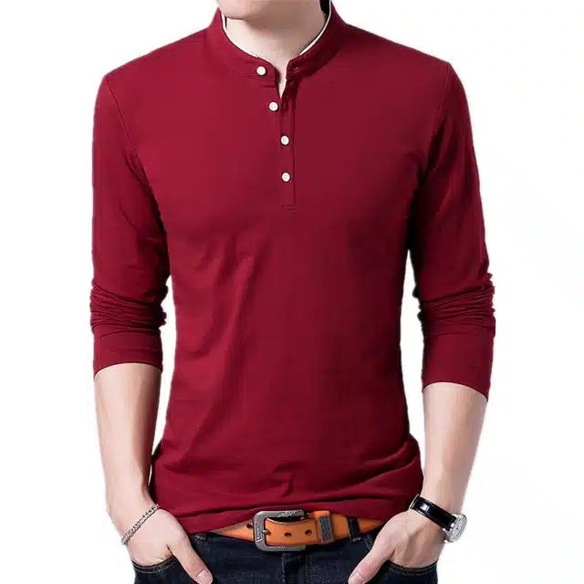 Full Sleeve T-Shirt for Men (Red, S) 9322