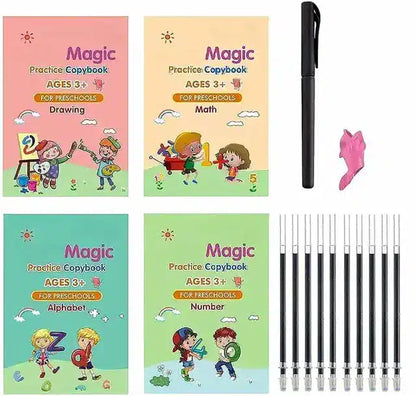 K Kudos Magic Practice Copybook & Number Tracing Book With Pen (Pack Of 15) 590