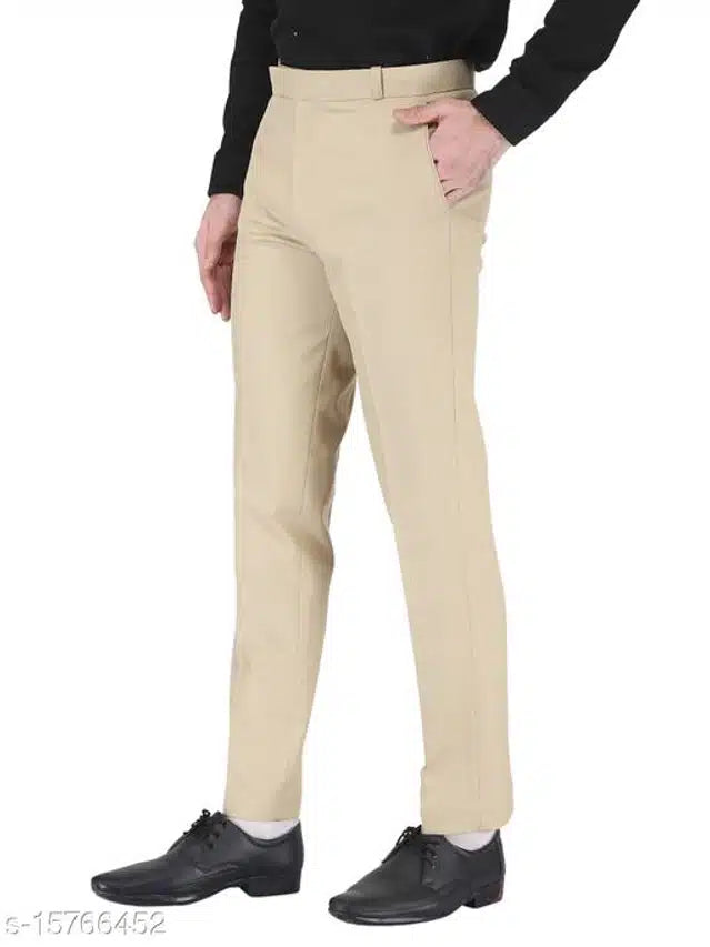 Cotton Blend Trouser for Men (Cream, 28) 13266