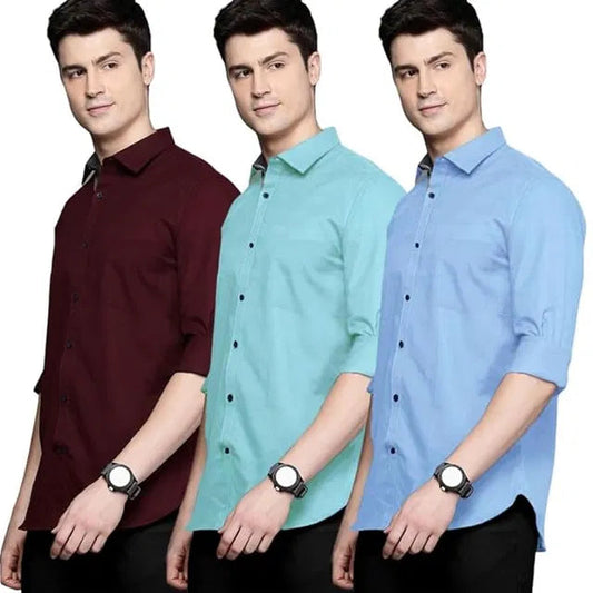 Pack of 3 Plain shirts 8969