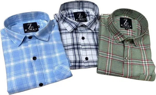 Pack of 3 check shirts 8969