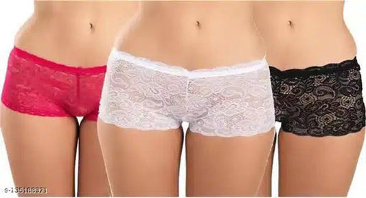 Net Briefs for Women (Multicolor, 4XL) (Set of 3) 8588