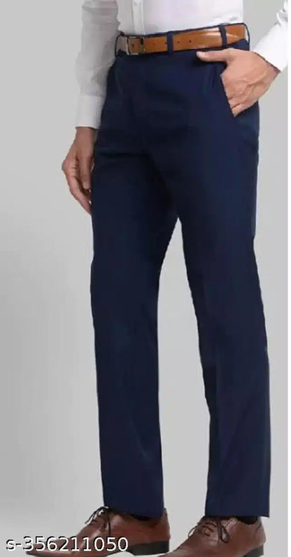 Cotton Trouser for Men (Navy Blue, 28) 13266