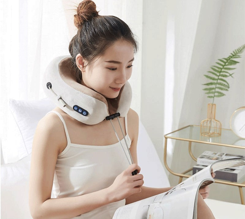U Shaped Massage Pillow Neck Massage Device Electric Neck Massager Apparatus Shoulder Back Cervical Massager For Body Relaxation 3080