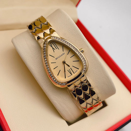 Bvlgari Branded Analog Watch With Gold Watch SourceInfi