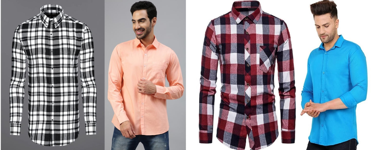 Full Sleeve Shirt(pack of 4) SourceInfi