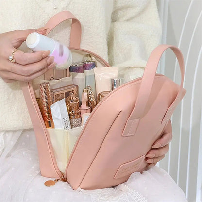 Shell Shape PU Leather Cosmetic Bag Makeup Pouch Tote Travel Wash Bags My Store