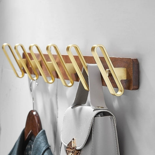 Solid Wood Clothes Hook Wall-Mounted Aluminum Alloy My Store