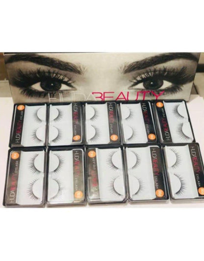 Fake Eyelashes, Long Natural Eyelashes, Faux Mink Fake Eyelash Volume Lashes ( Pack of 10 ) Dropdash