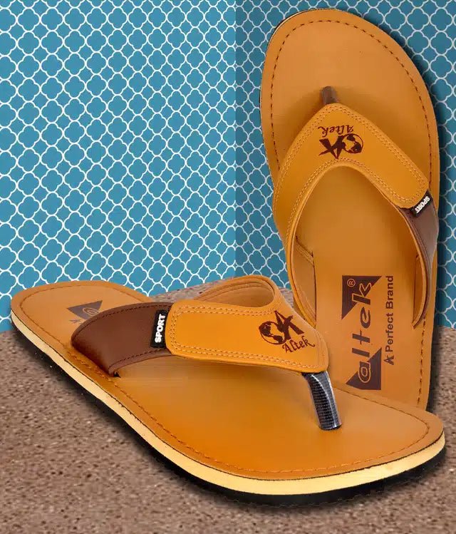 Flip Flops for Men (Tan, 6) - My Fashion Sell