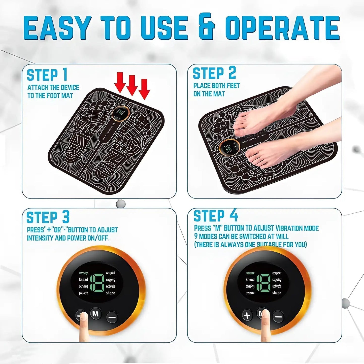 Foot Massage Pain Reliever, Wireless Electric Ems Massage Machine - My Fashion Sell