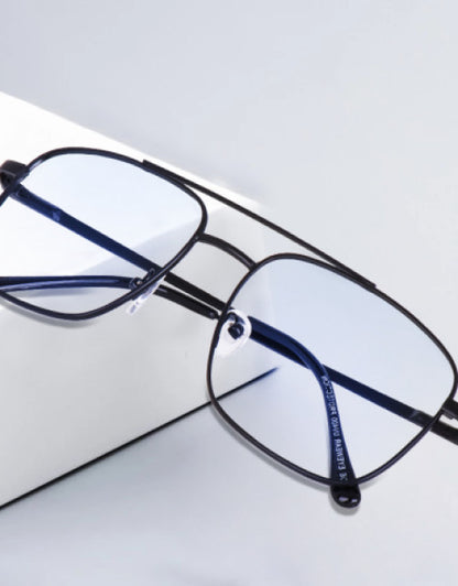 Full Rim Square Anti Glare & Blue Cut Computer Glass For Men & Women  (52 mm) Dropdash