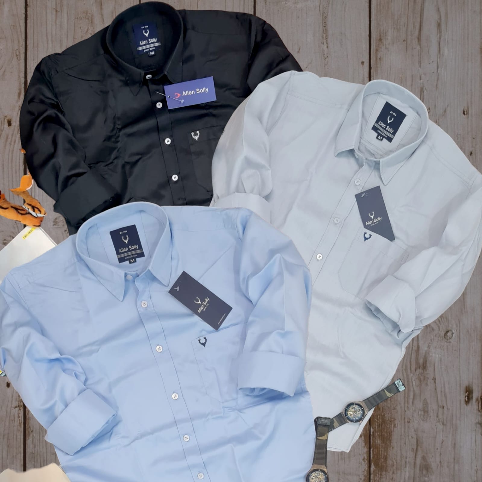 Full Sleeves Solid Shirt for Men (Multicolor, M) - My Fashion Sell