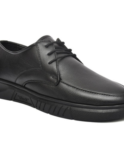 Genuine Leather Derby Lace Up For Men (Black) Dropdash