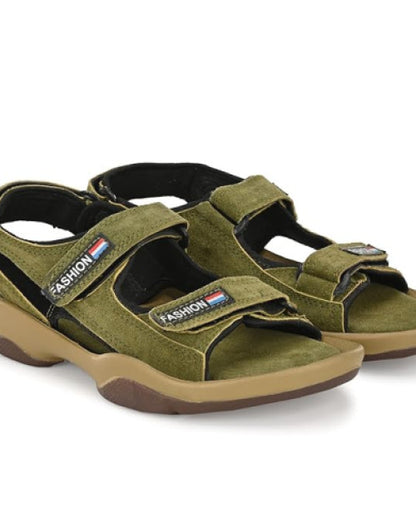 Lee Peeter Sandals For Men (Dark Green) Dropdash