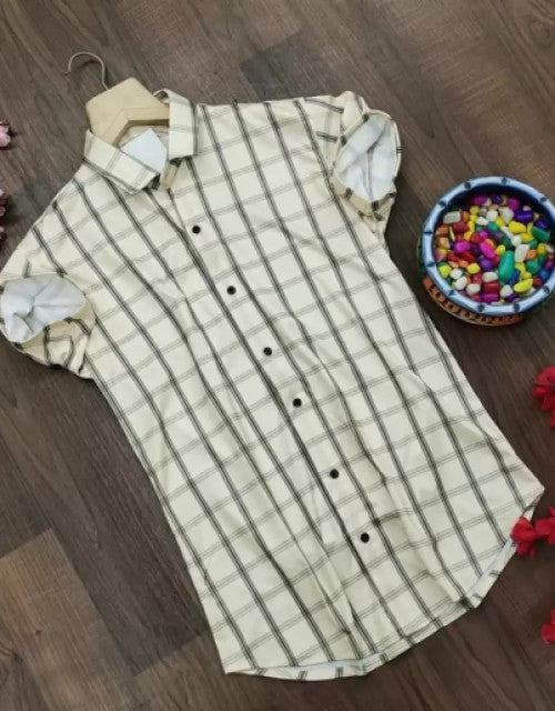 Men Regular Fit Checkered Casual Shirt Dropdash