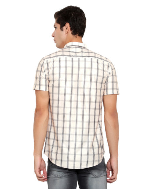 Men Regular Fit Checkered Casual Shirt Dropdash