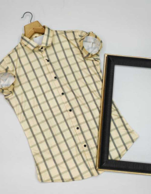 Men Regular Fit Checkered Casual Shirt Dropdash