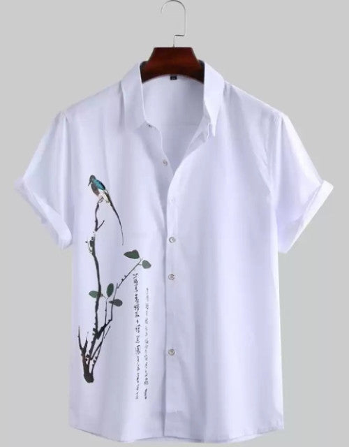 Men Regular Fit Printed, Self Design, Solid Spread Collar Casual Shirt Dropdash