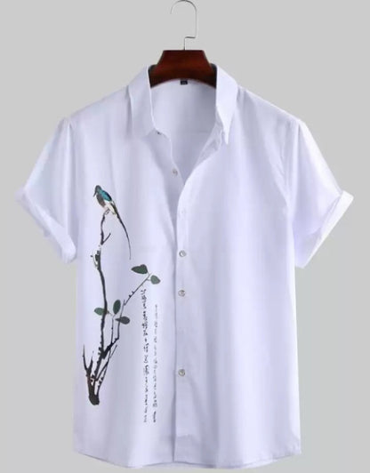 Men Regular Fit Printed, Self Design, Solid Spread Collar Casual Shirt Dropdash