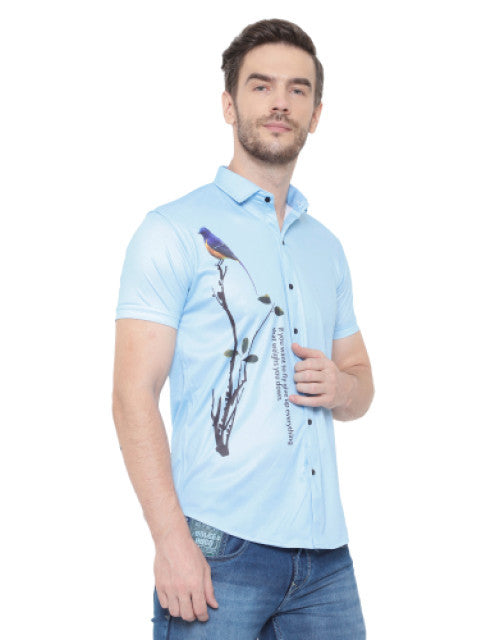 Men Regular, Super Slim Fit Graphic Print Slim Collar Casual Shirt Dropdash
