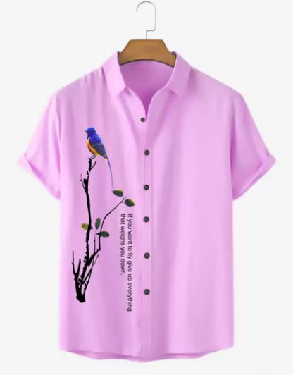 Men Regular, Super Slim Fit Printed Cut Away Collar Casual Shirt Dropdash