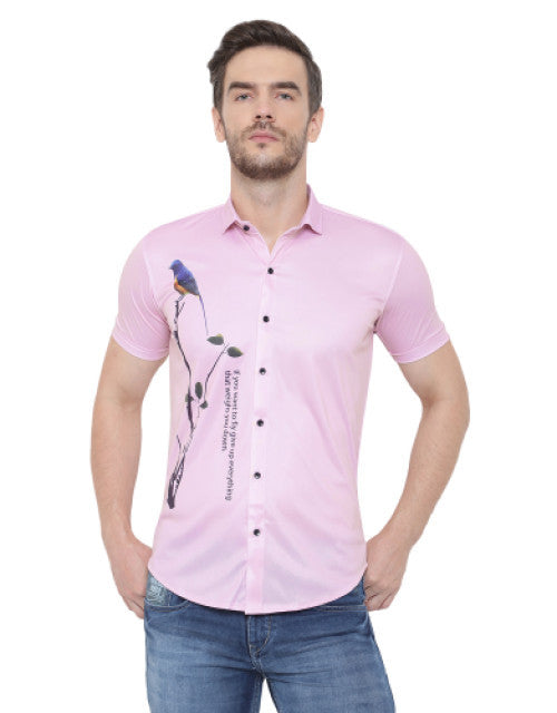 Men Regular, Super Slim Fit Printed Cut Away Collar Casual Shirt Dropdash