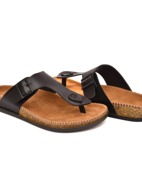 Men T-Strap Slip-On Sandals Dropdash