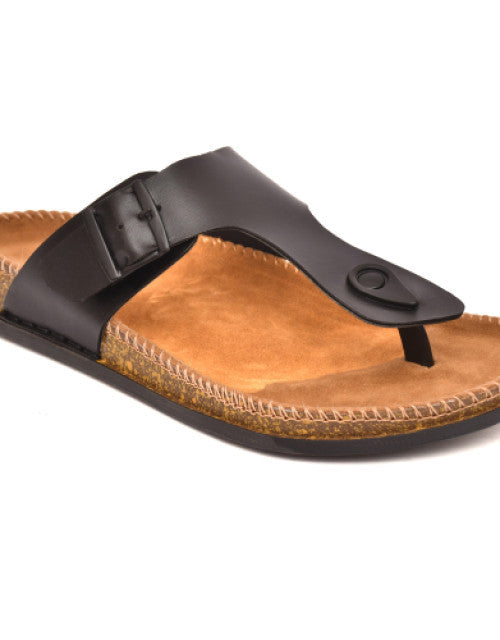 Men T-Strap Slip-On Sandals Dropdash