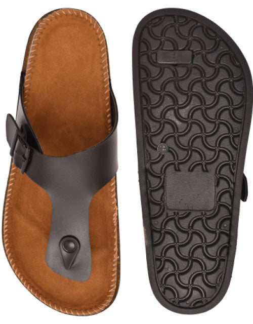 Men T-Strap Slip-On Sandals Dropdash