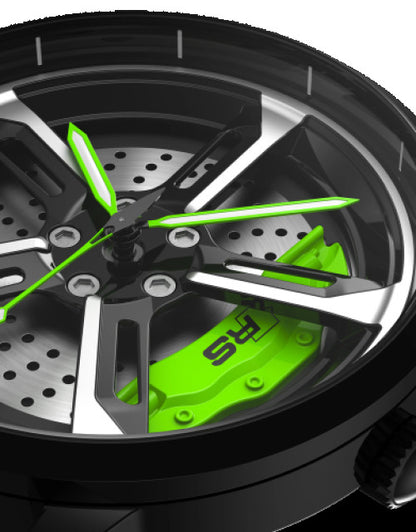 Mens New Car Wheel Rotating Wrist Watch Dropdash