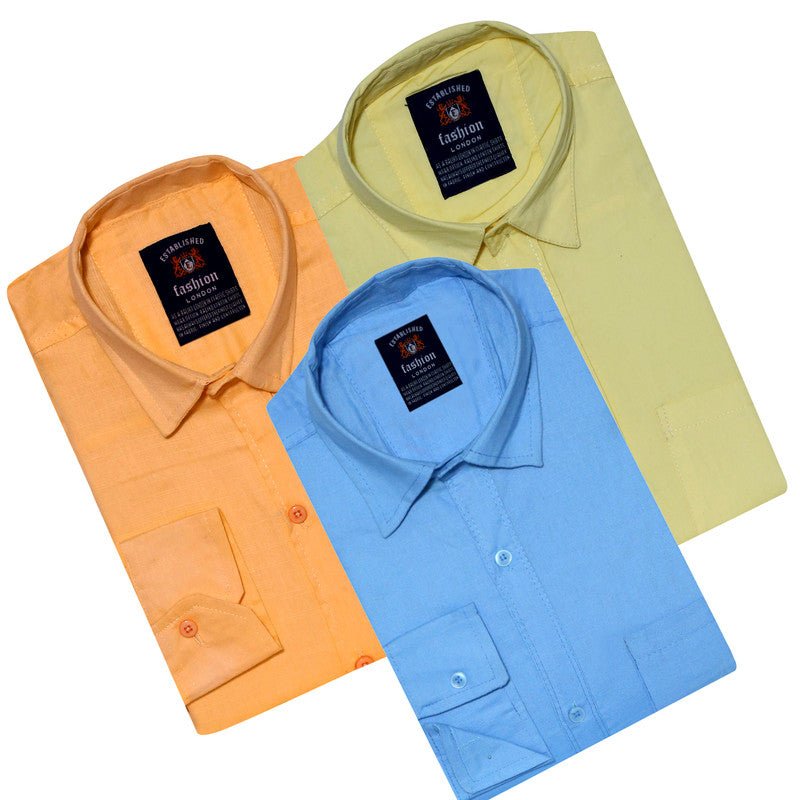 Pack of 3 Plain Shirts - My Fashion Sell