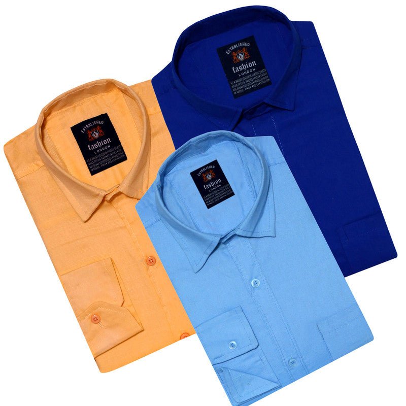 Pack of 3 Plain Shirts - My Fashion Sell
