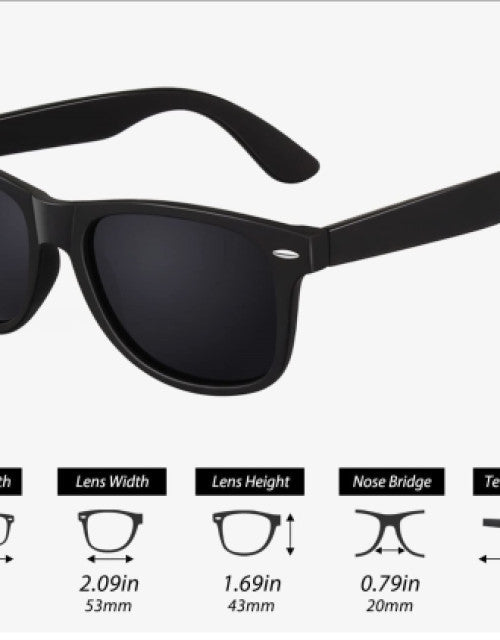 Polarized Sunglasses for Men Women Classic Retro Square Frame Driving Sun Glasses Dropdash