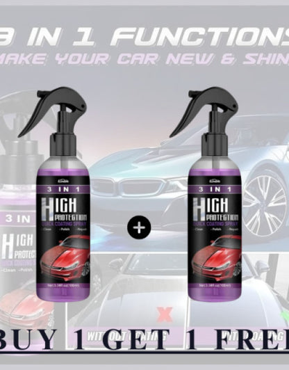 Polishes and Shine Car 3 in 1 High Protection Quick Car Coating Spray Dropdash