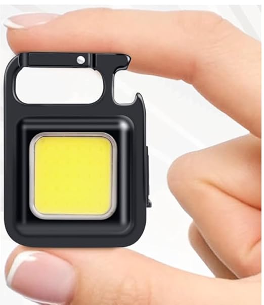 Keychain LED Light 2-Hours Battery Life with Bottle Opener, Magnetic Base and Folding Bracket SourceInfi