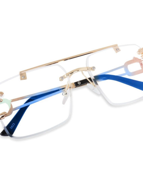 Rimless Rectangular UV 400 Protection Vintage Sunglass Stylish trendy Fashion Sunglasses For Men And Women Dropdash