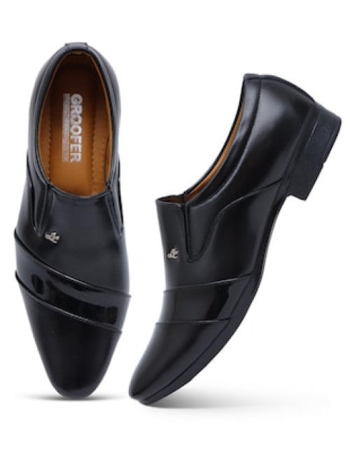 Solid black slip on shoes Dropdash