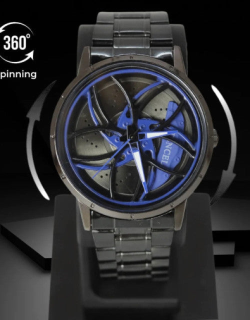 Spinning Gyro Watch Car Wheel Watch Tencel Dropdash