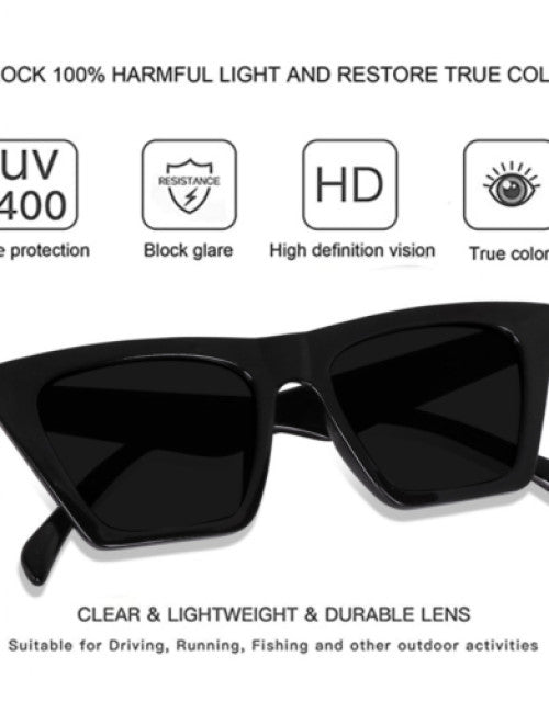 Square Cat Eye Sunglasses for Women Fashion Trendy Style Shades Dropdash